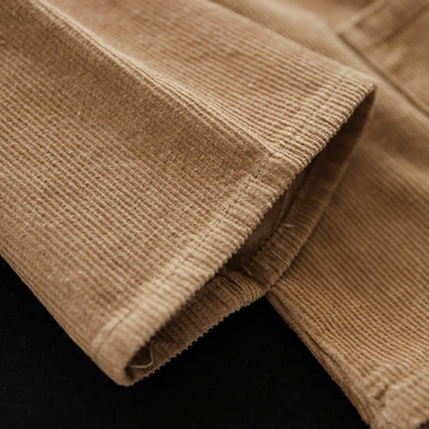 Buddha Stones Retro Women's Cotton Corduroy Jacket With Pockets - image 6
