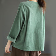 Buddha Stones Retro Women's Cotton Corduroy Jacket With Pockets - image 12