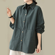 Buddha Stones Casual Solid Color Women's Jacket With Pockets - image 5