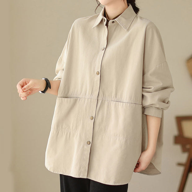 Buddha Stones Casual Solid Color Women's Jacket With Pockets - image 11