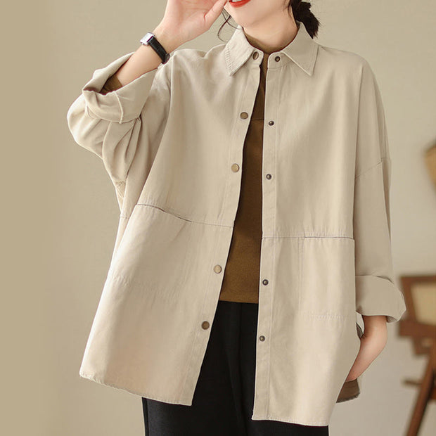 Buddha Stones Casual Solid Color Women's Jacket With Pockets - image 10