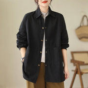 Buddha Stones Casual Solid Color Women's Jacket With Pockets - image 20