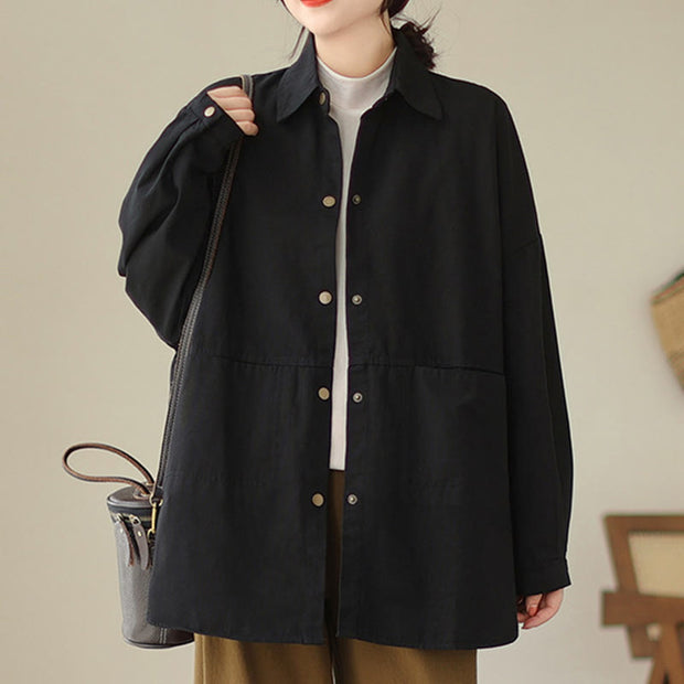 Buddha Stones Casual Solid Color Women's Jacket With Pockets - image 19