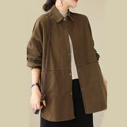 Buddha Stones Casual Solid Color Women's Jacket With Pockets - image 25