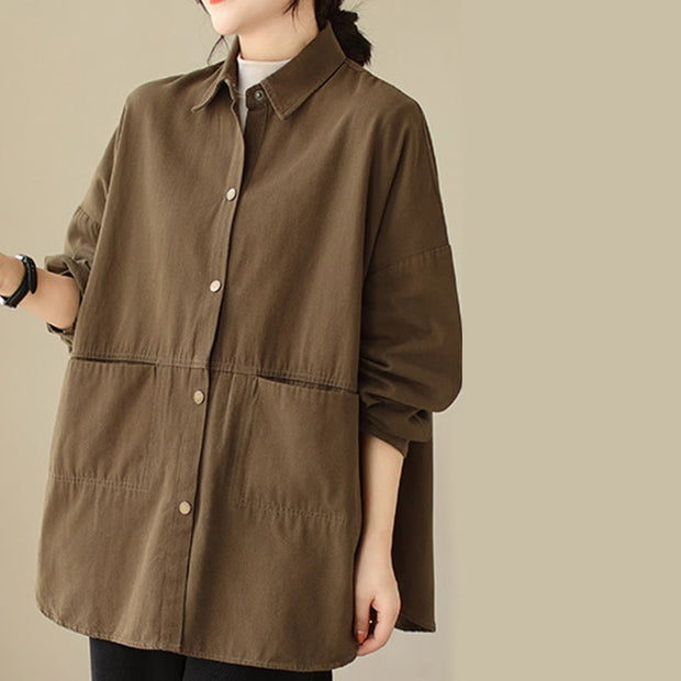 Buddha Stones Casual Solid Color Women's Jacket With Pockets - image 27