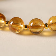 Buddha Stones Natural Citrine Fu Character Lucky Beast Prosperity Bracelet - image 11