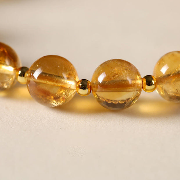 Buddha Stones Natural Citrine Fu Character Lucky Beast Prosperity Bracelet - image 11