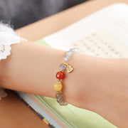 Buddha Stones Natural Moonstone Lotus Love Charming Bracelet - image 14