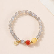 Buddha Stones Natural Moonstone Lotus Love Charming Bracelet - image 12