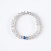 Buddha Stones Natural Moonstone Lotus Love Charming Bracelet - image 8