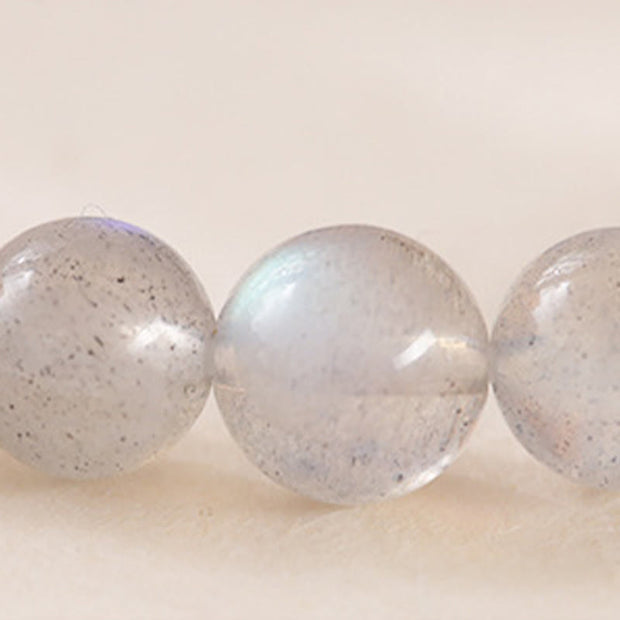 Buddha Stones Natural Moonstone Lotus Love Charming Bracelet - image 9