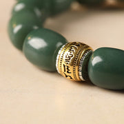 Buddha Stones Bodhi Seed Om Mani Padme Hum Lion Head Peace Bracelet - image 4