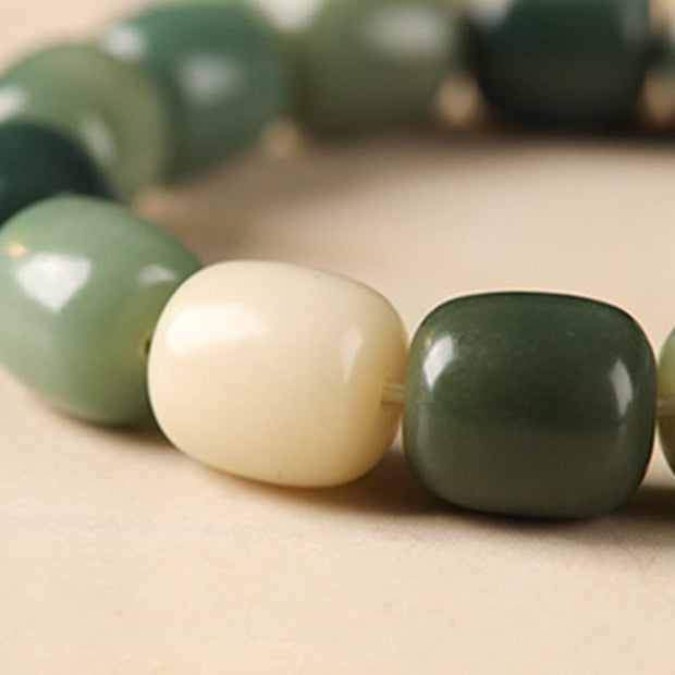 Buddha Stones Bodhi Seed Om Mani Padme Hum Lion Head Peace Bracelet - image 5