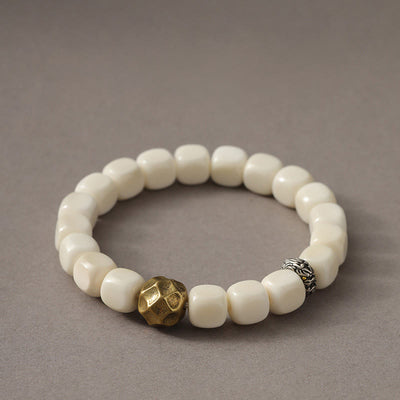 Buddha Stones Bodhi Seed Hammered Copper Brass Calm Bracelet - Bodhi Seed(Wrist Circumference: 15-17cm) - image 1
