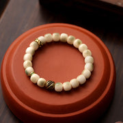 Buddha Stones Bodhi Seed Hammered Copper Brass Garuda Wisdom Bracelet - image 9