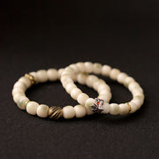 Buddha Stones Bodhi Seed Hammered Copper Brass Garuda Wisdom Bracelet - image 13