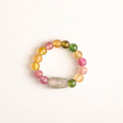 Buddha Stones Natural Tourmaline Lucky Pearl Pixiu Amber Positive Love Ring - Tourmaline& Moonstone - image 6