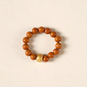 Buddha Stones Olive Pit Bead Copper Coin Inner Strength Ring - Copper Bead - 4mm - image 8