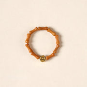 Buddha Stones Olive Pit Bead Copper Coin Inner Strength Ring - Copper Coin - 6mm - image 3