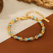 Buddha Stones Copper Brass Plated 24k Gold Vajra Wealth Luck Bracelet - image 3