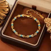 Buddha Stones Copper Brass Plated 24k Gold Vajra Wealth Luck Bracelet - image 2