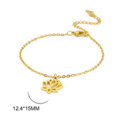 Buddha Stones Lotus Pattern Titanium Steel Enlightenment Bracelet - image 8