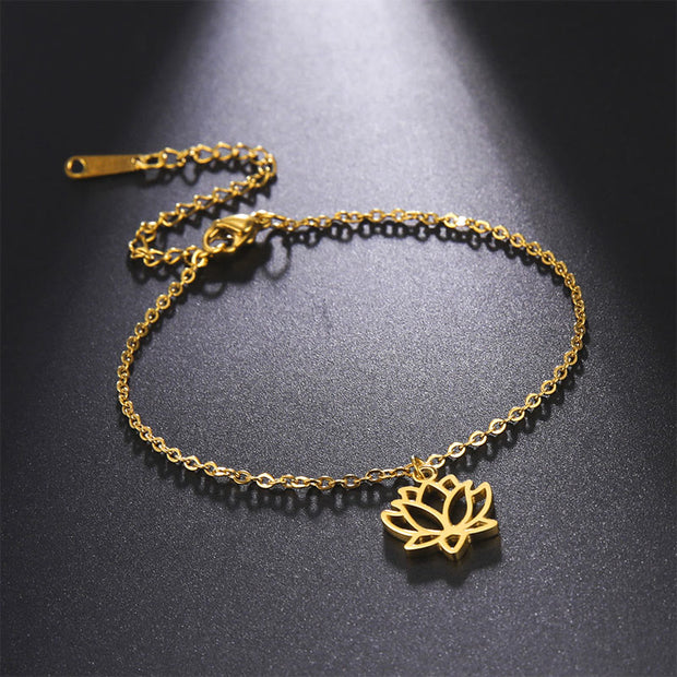 Buddha Stones Lotus Pattern Titanium Steel Enlightenment Bracelet - Silvery(Wrist Circumference: 15-20cm) - image 7