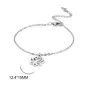 Buddha Stones Lotus Pattern Titanium Steel Enlightenment Bracelet - image 3