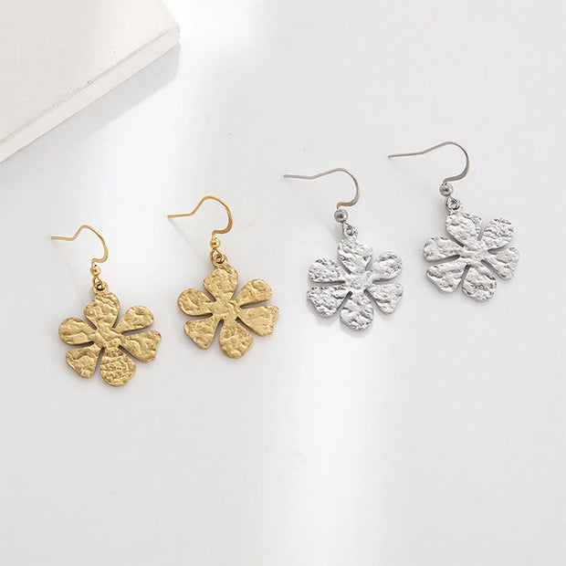Buddha Stones Elegant Titanium Steel Balance Hammer Marks Earrings - image 6
