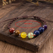 Buddha Stones Natural Various Crystals Tiger Eye Amethyst Courage Rope Bracelet - image 9