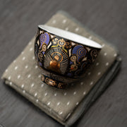 Buddha Stones Black Thangka Buddha Auspicious Clouds Teacup Kung Fu Tea Cup - image 6