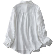 Buddha Stones Fall Dandelion Flower Buttons Long Sleeve Women's Cotton Shirt - image 4