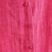 Buddha Stones Irregular Design Buttons Long Sleeve Women's Cotton Shirt - image 14