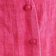 Buddha Stones Irregular Design Buttons Long Sleeve Women's Cotton Shirt - image 13