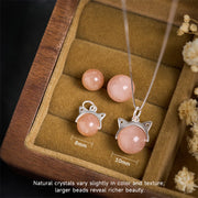 Buddha Stones 925 Sterling Silver Natural Orange Moonstone Cat Healing Necklace Pendant - image 3