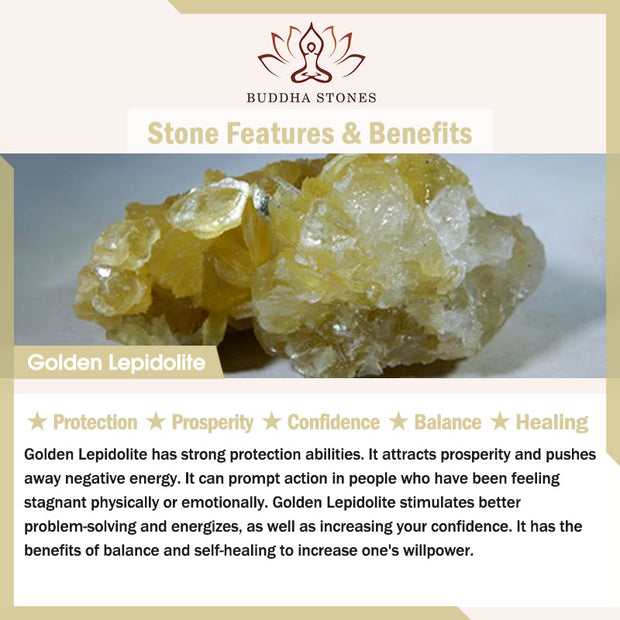 Buddha Stones 925 Sterling Silver Natural Golden Lepidolite Cat Prosperity Necklace Pendant - image 8