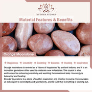 Buddha Stones 925 Sterling Silver Natural Orange Moonstone Cat Healing Necklace Pendant - image 7