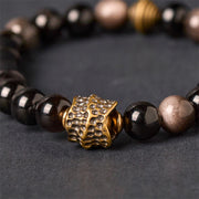 FREE Today: Protection and Communication Silver Sheen Obsidian Ebony Bracelet - image 2