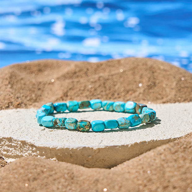 FREE Today: Anti-stress and Happiness Natural Colorful Emperor Stone Oval Square Beads Bracelet - image 5