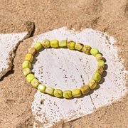 FREE Today: Anti-stress and Happiness Natural Colorful Emperor Stone Oval Square Beads Bracelet - Green Emperor Stone(Wrist Circumference: 15-17cm) - image 10