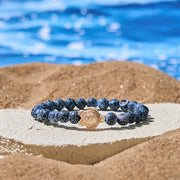 FREE Today: Strength and Wisdom Natural Stone Sea Turtle Turquoise Crackle Agate Bracelet - Crackle Agate(Wrist Circumference: 15-18cm) - image 4