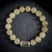 Buddha Stones Natural Citrine Om Mani Padme Hum Prosperity Bracelet - image 1