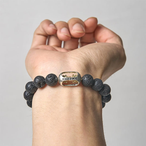 FREE Today: Calm Healing Natural Lava Rock Om Mani Padme Hum Dorje Vajra Bracelet - image 14