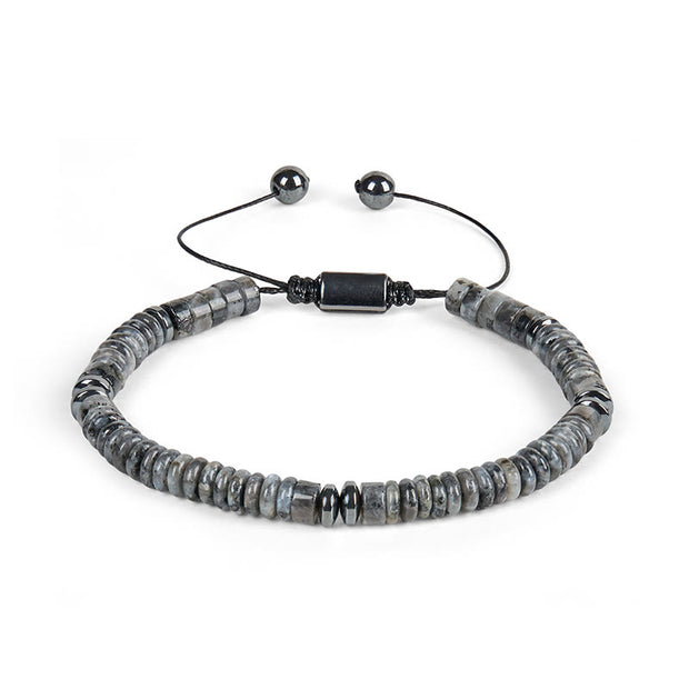 Buddha Stones Small Black Obsidian Green Aventurine Grey Jasper Tiger Eye Strength Rope Bracelet - image 4