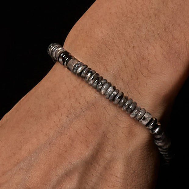 Buddha Stones Small Black Obsidian Green Aventurine Grey Jasper Tiger Eye Strength Rope Bracelet - image 2