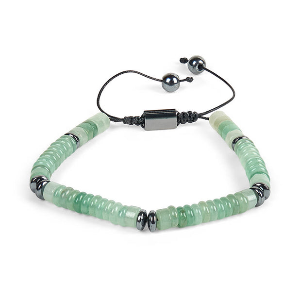 Buddha Stones Small Black Obsidian Green Aventurine Grey Jasper Tiger Eye Strength Rope Bracelet - image 17