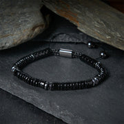 Buddha Stones Small Black Obsidian Green Aventurine Grey Jasper Tiger Eye Strength Rope Bracelet - image 8
