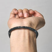 Buddha Stones Small Black Obsidian Green Aventurine Grey Jasper Tiger Eye Strength Rope Bracelet - image 10