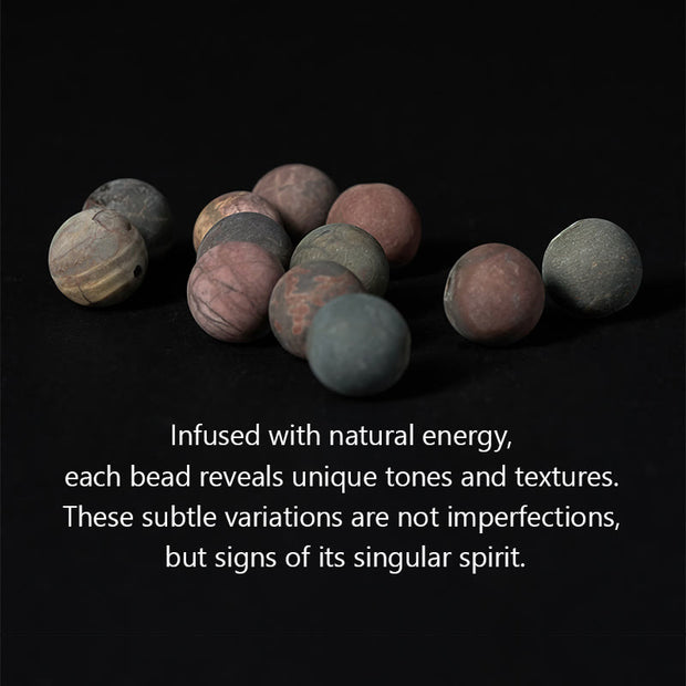 Buddha Stones 925 Sterling Silver Lotus Design Picasso Jasper Positive Bracelet - image 10