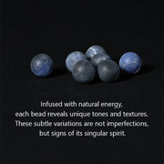 Buddha Stones 925 Sterling Silver Lotus Design Natural Sodalite Positive Beads Harmony Bracelet - image 10